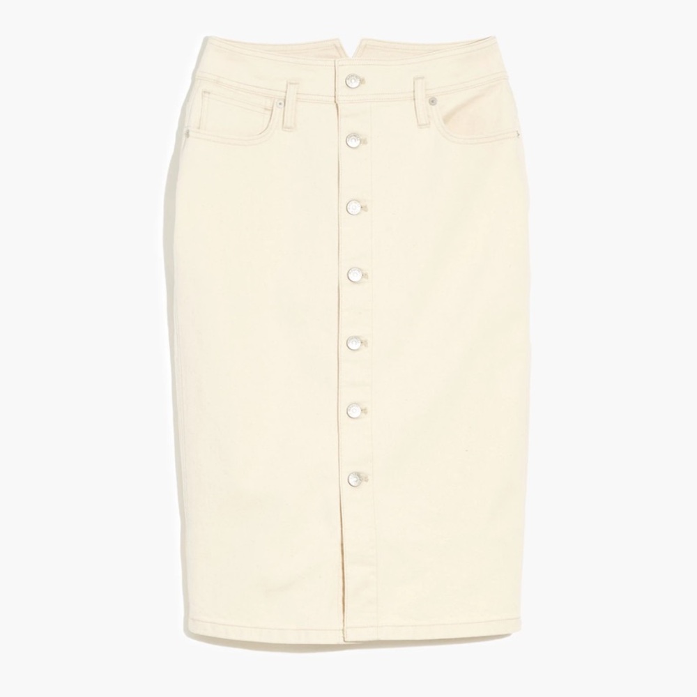 Madewell Denim Skirt Vintage Canvas Wash  size 10